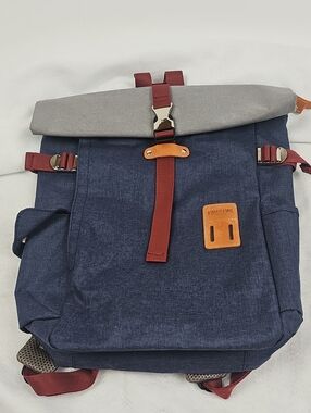 Harvest Label Roll-Top Backpack Travel Bag Padded Luggage Carry On Trip School
